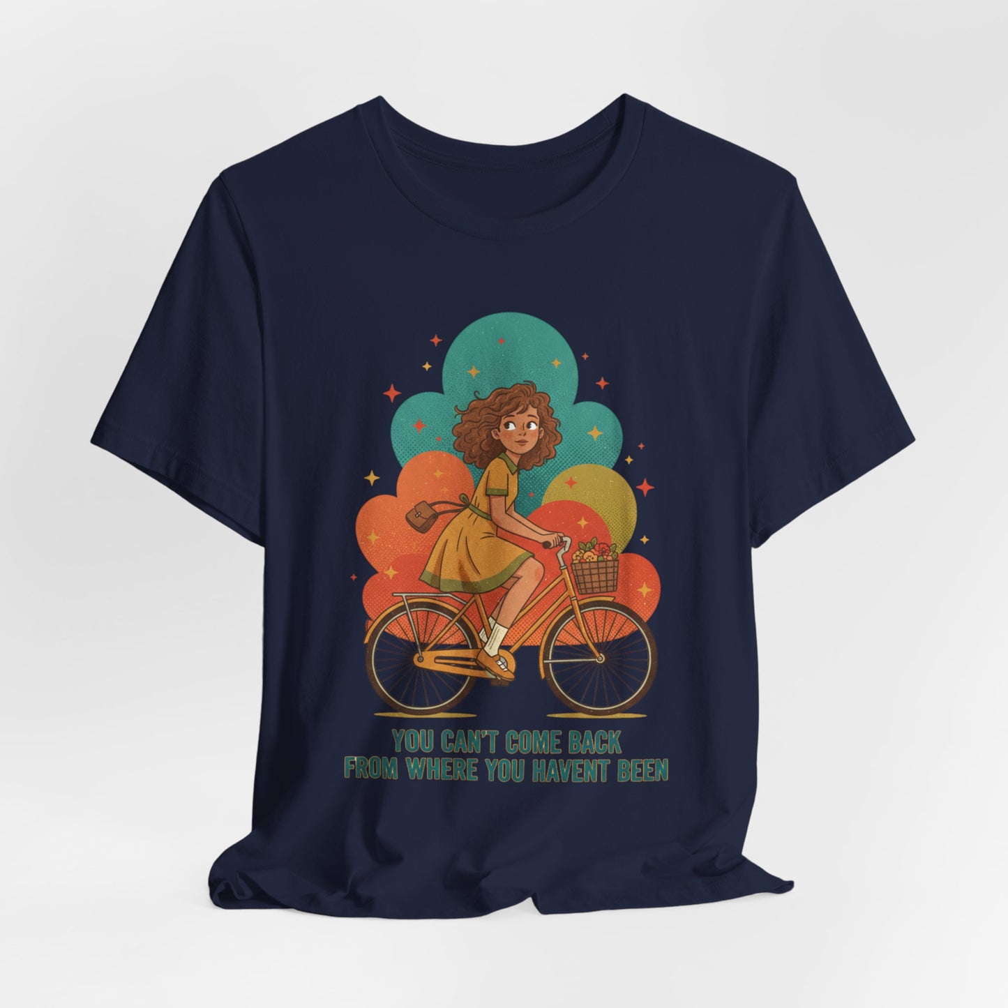 Retro-Futurist Starburst Bike Tee | mid-century space art, vintage sci-fi