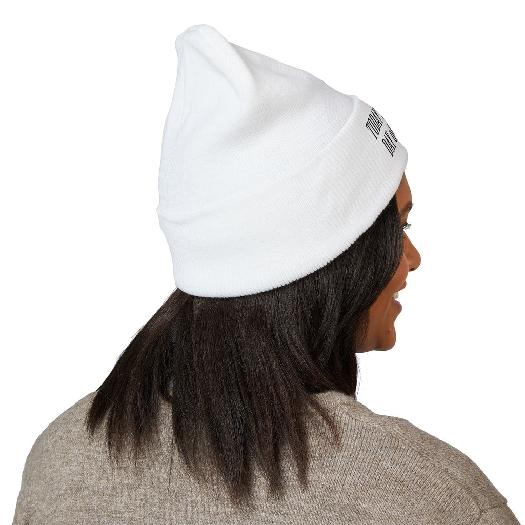'Today Is The Best Day Of My Life' Cuffed Beanie (BLACK EMBROIDERY)