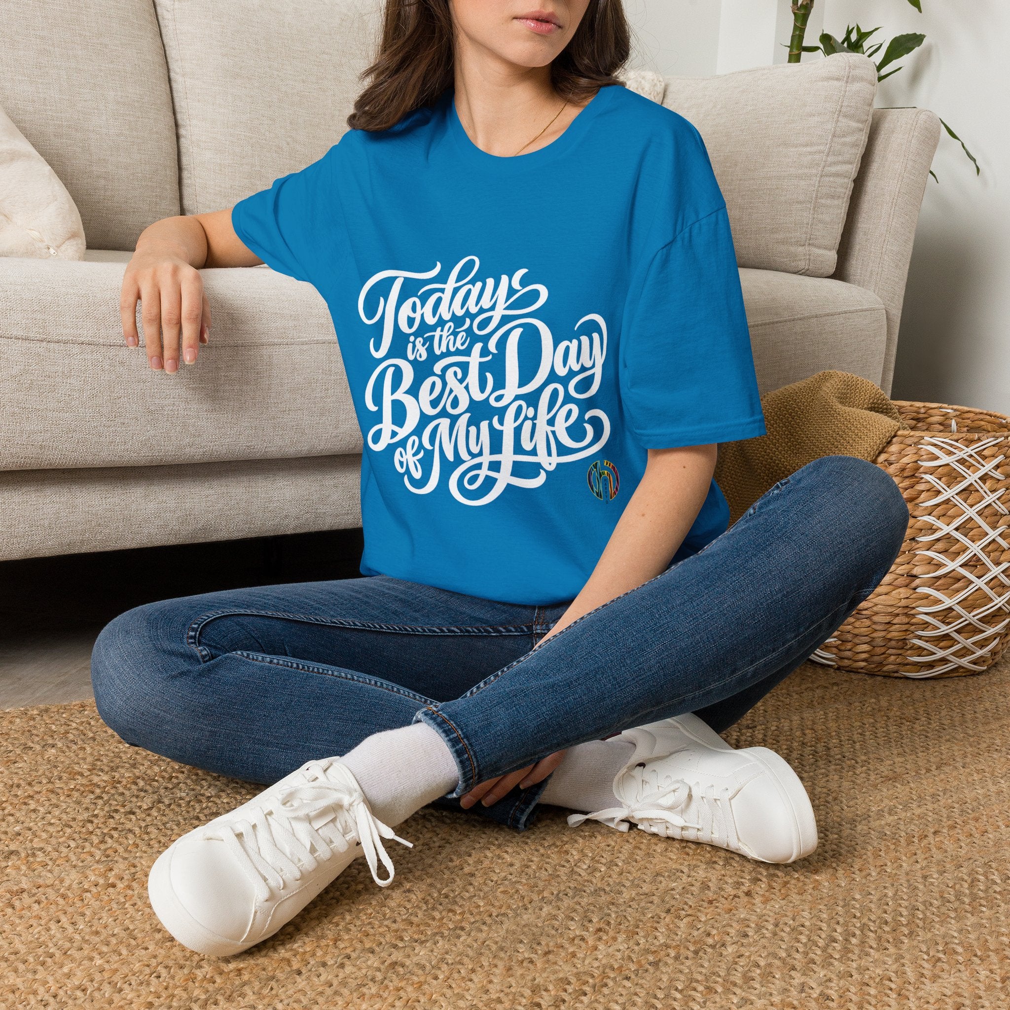 Today Is the Best Day — Morning Mantra Script Tee