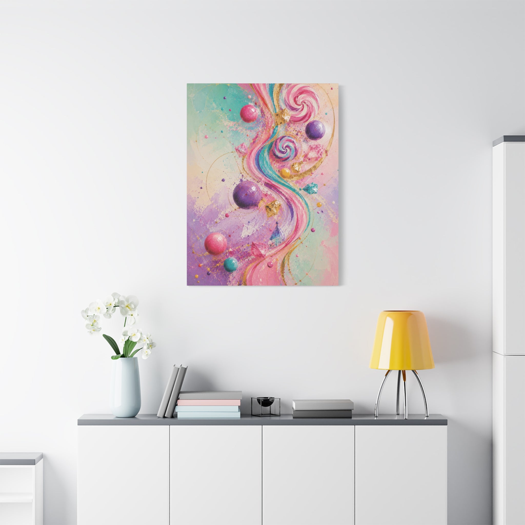 The Sweet Chaos Collection: CONFECTION COSMOS 3-piece TRIPTYCH WALL ART
