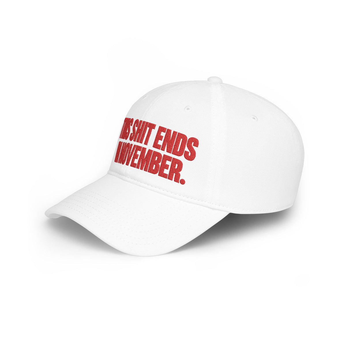 TSEN Low Profile Baseball Cap WHITE/RED