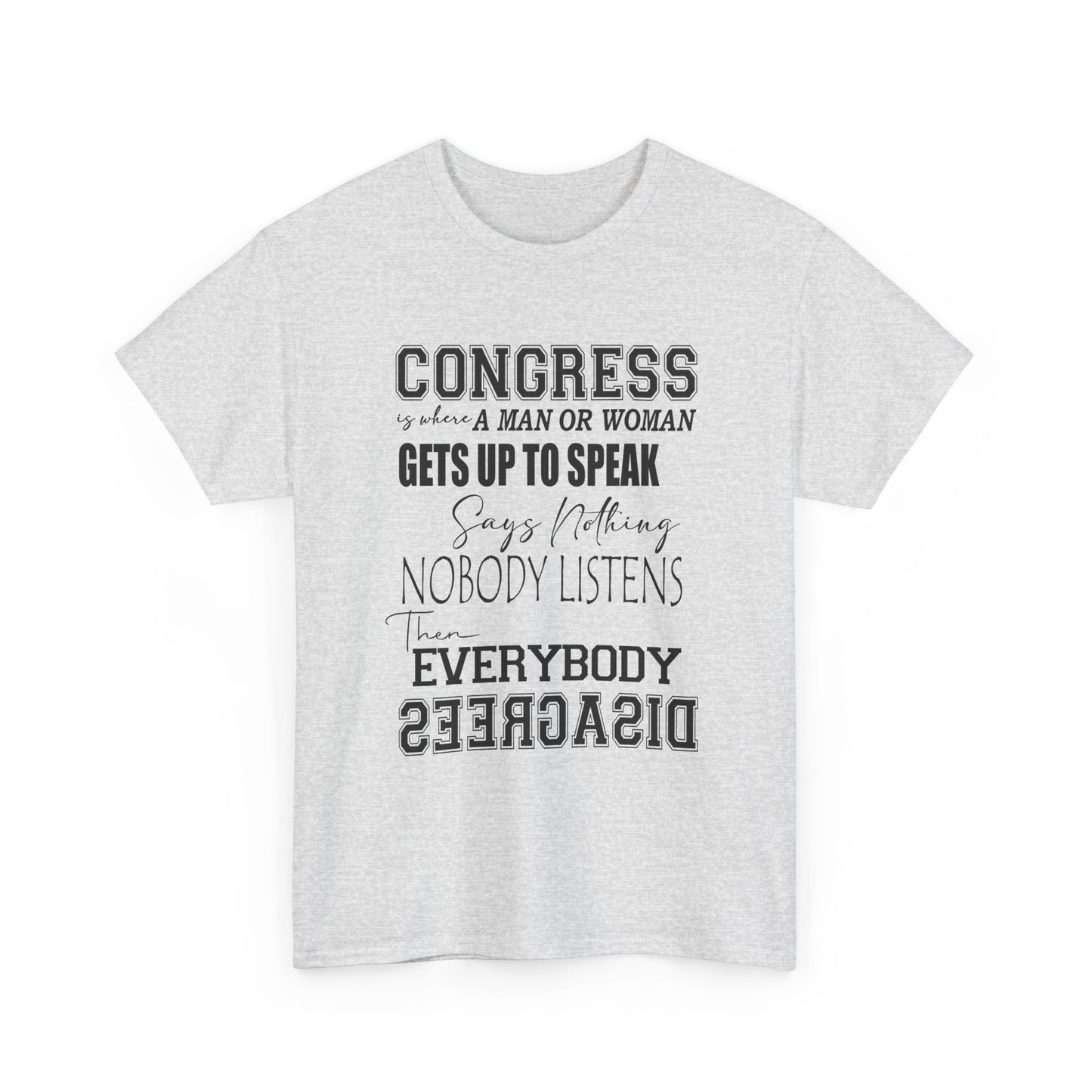 WAKE UP CONGRESS Tee | Political Quote Typography T-Shirt