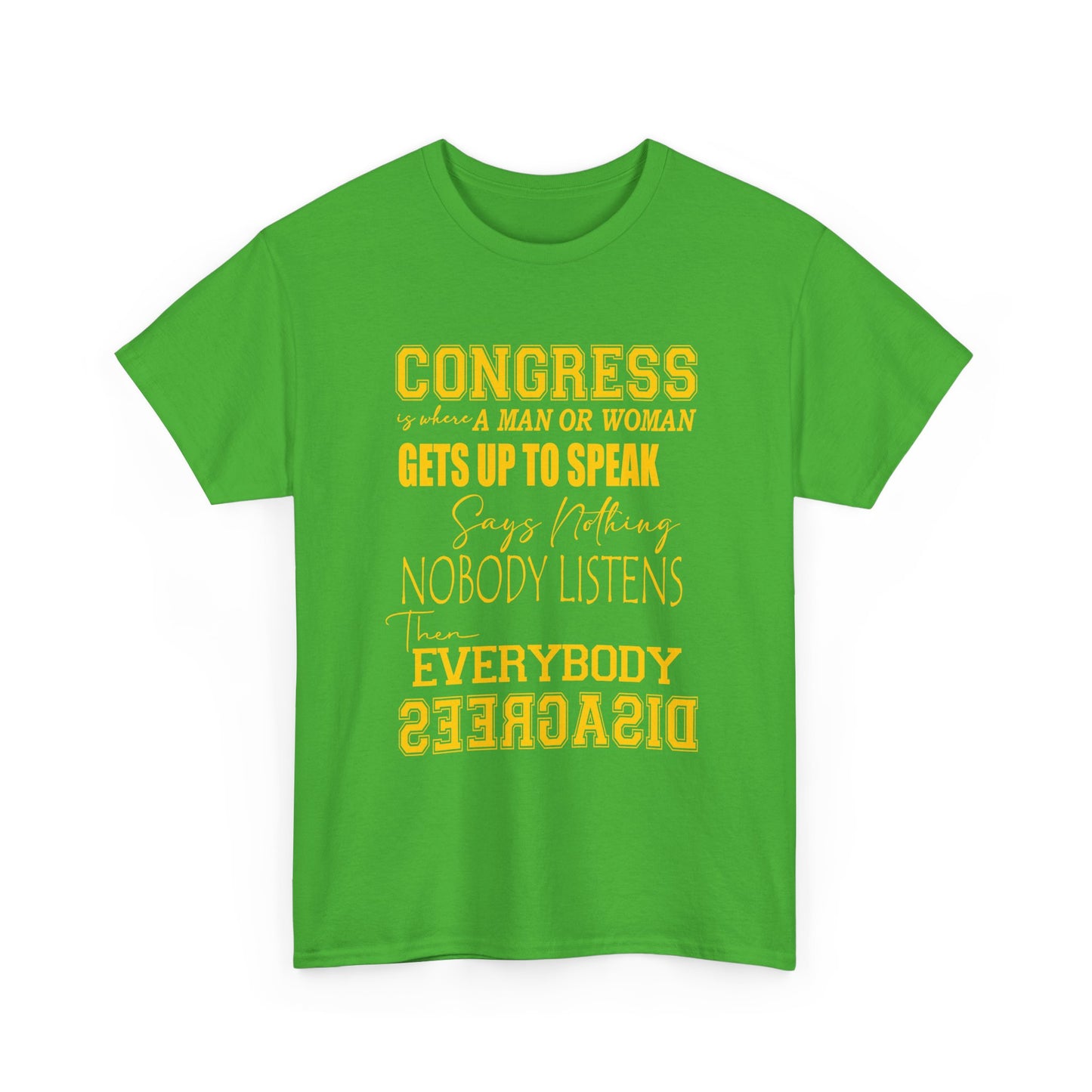 Wake Up Congress T-Shirt | Political Typography Statement Tee
