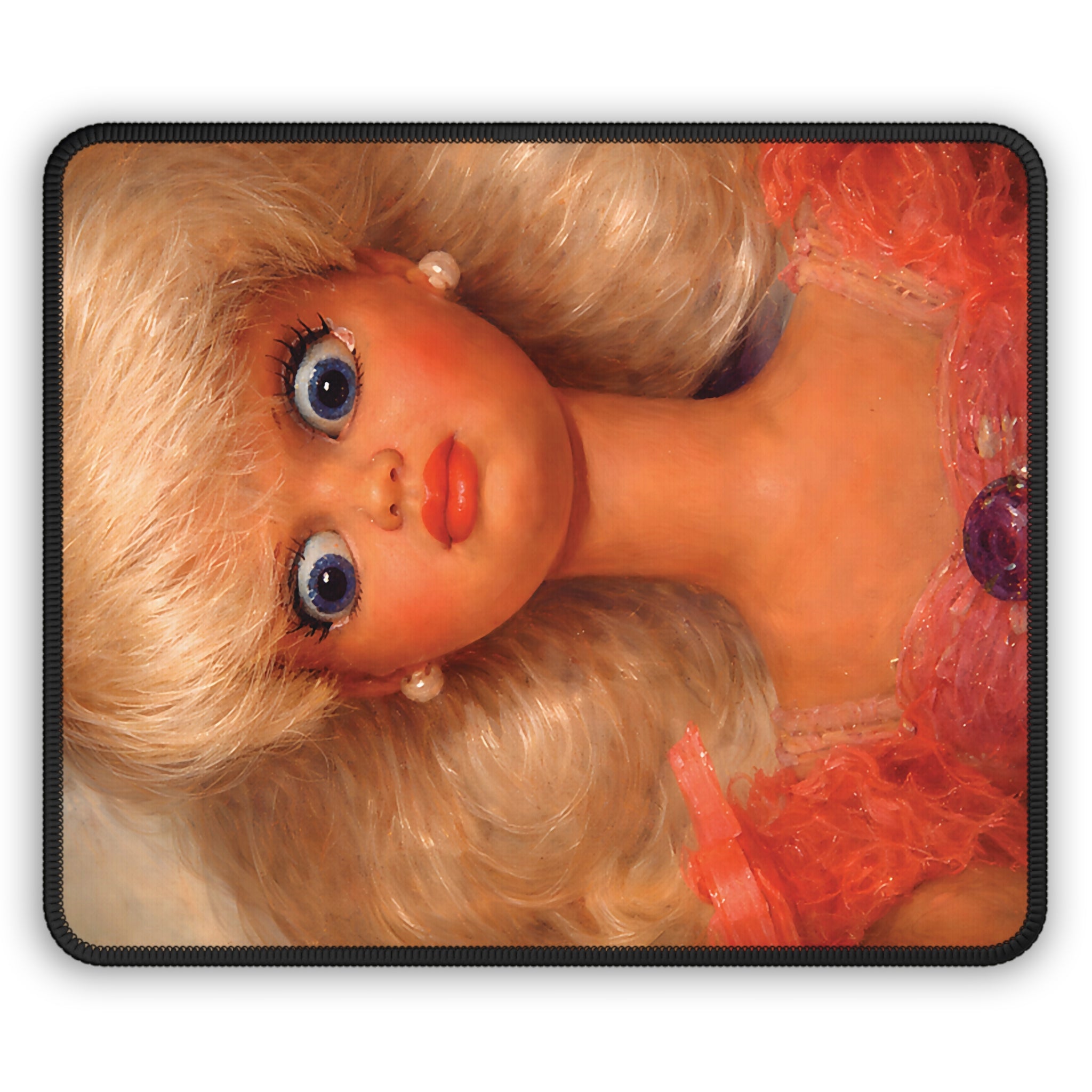 Expressions Funny Doll Face Mouse Pad