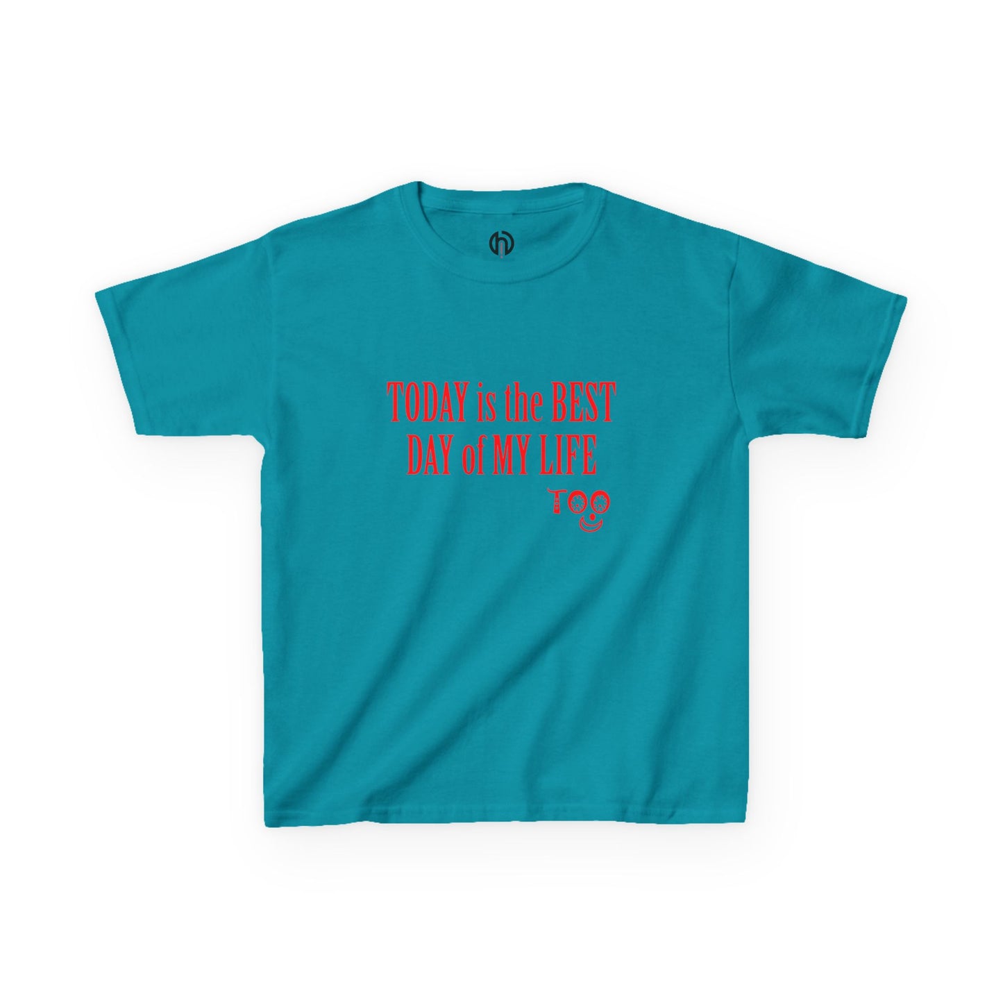 Kids T‑Shirt “Today Is the Best Day of My Life” – Positive Slogan Tee for Girls & Boys