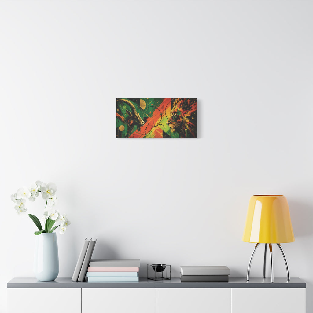 Sovereign Savannah: APEX ENTITIES Abstract Matte Canvas Wall Art