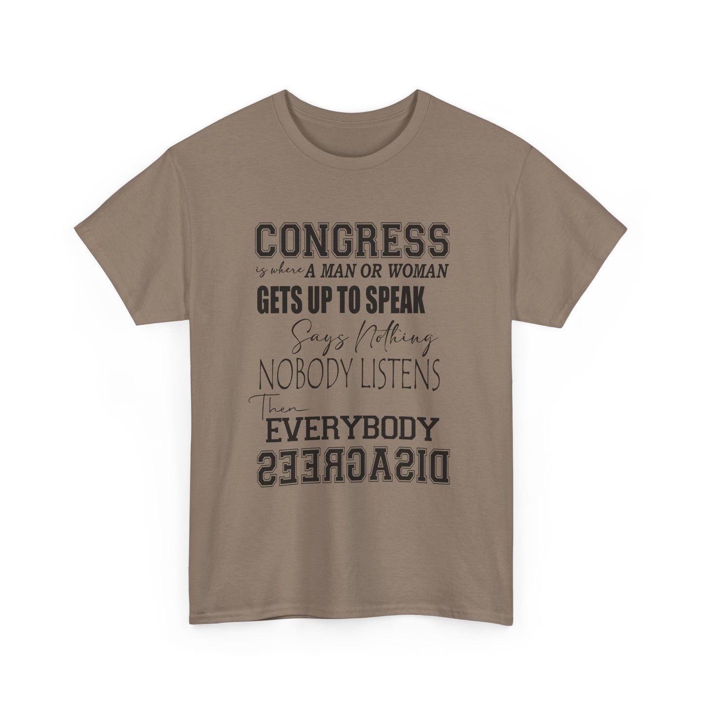 WAKE UP CONGRESS Tee | Political Quote Typography T-Shirt