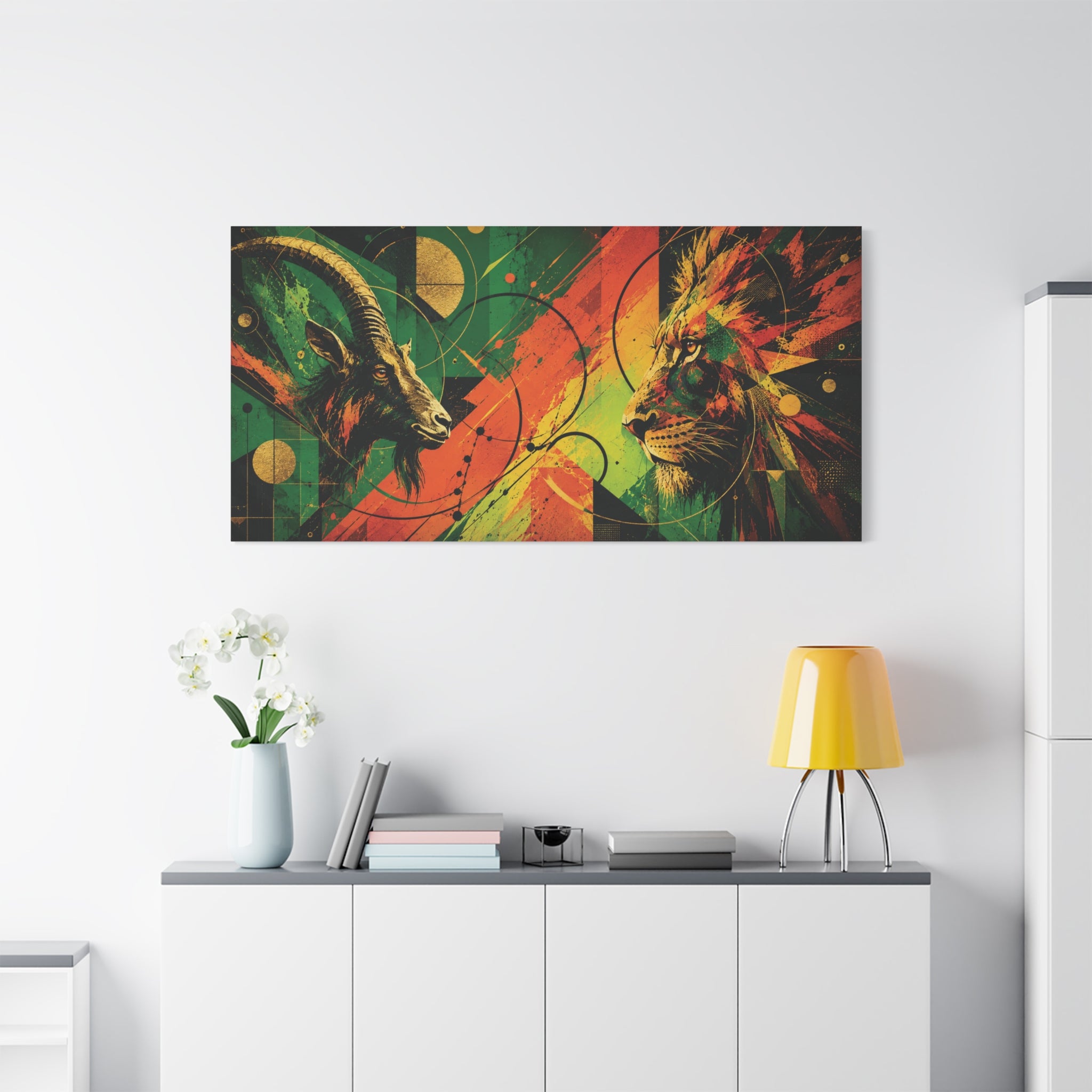 Sovereign Savannah: APEX ENTITIES Abstract Matte Canvas Wall Art