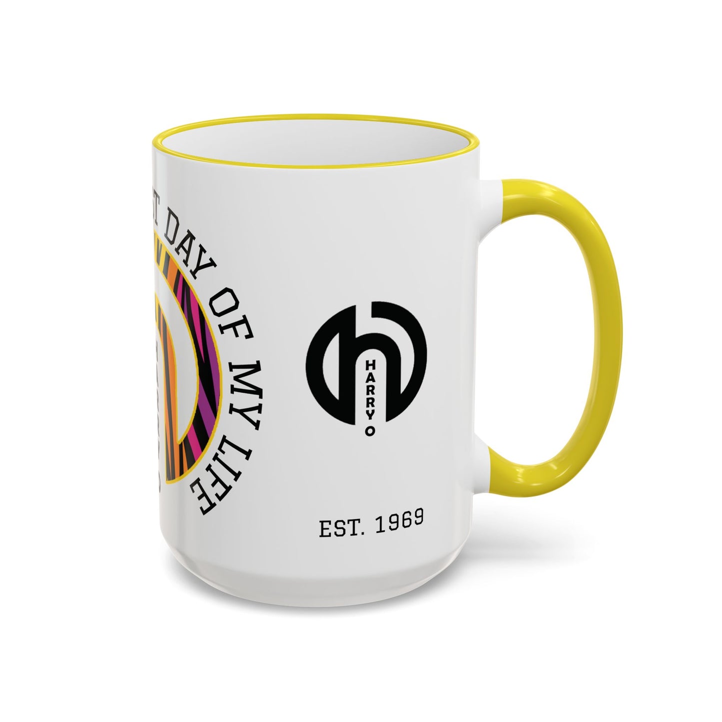 HARRY O Mug — Yellow/Black 15 oz.