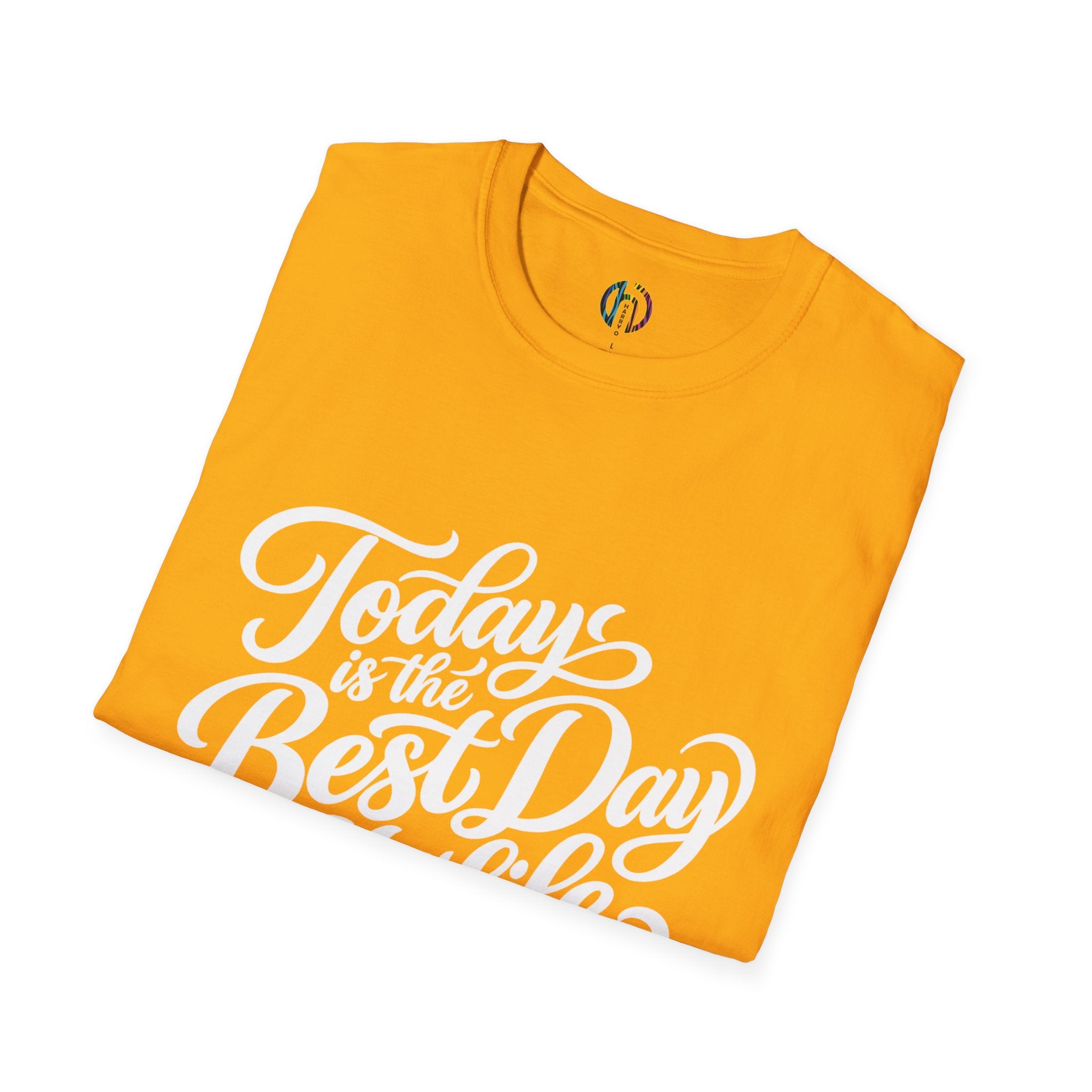 Today Is the Best Day — Morning Mantra Script Tee