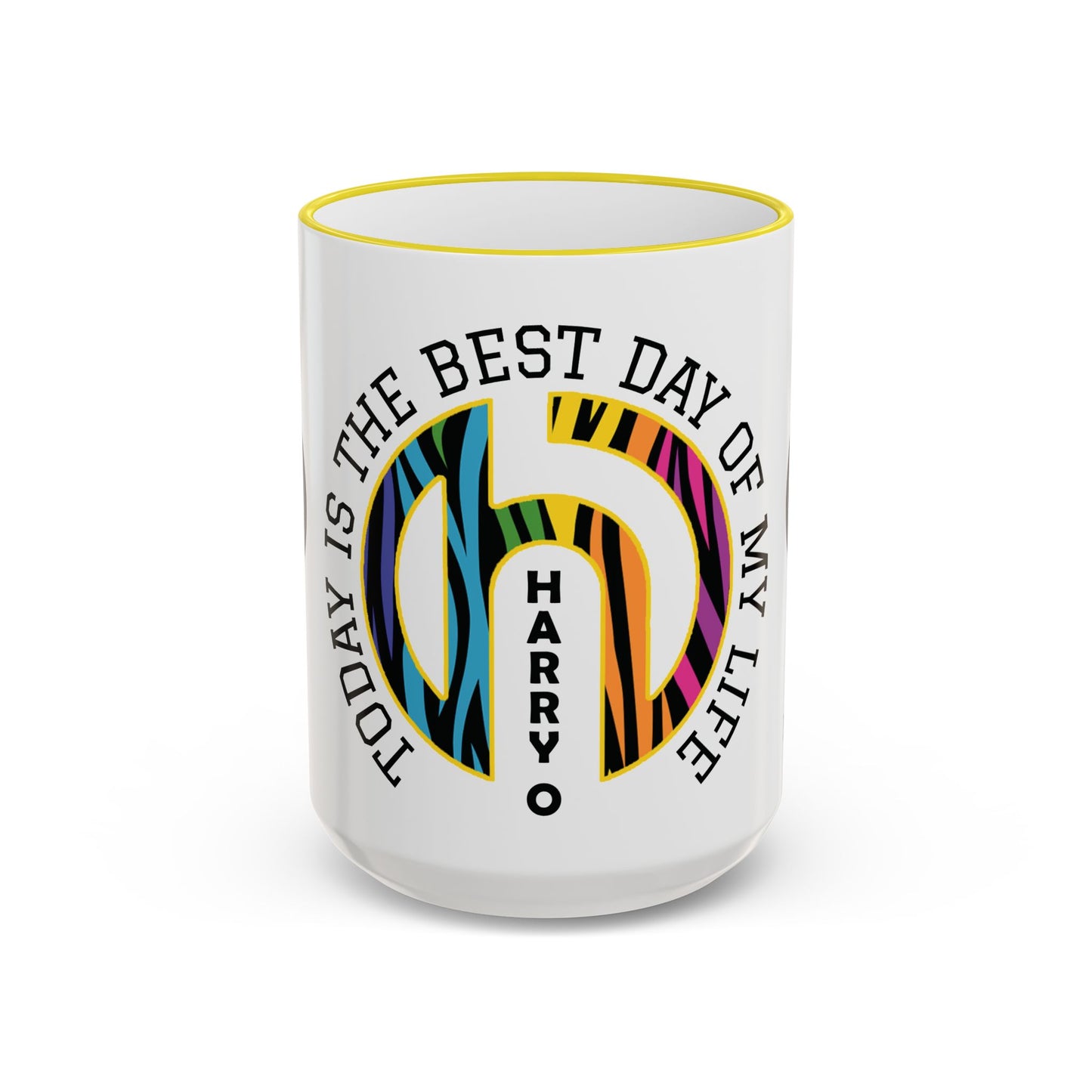 HARRY O Mug — Yellow/Black 15 oz.