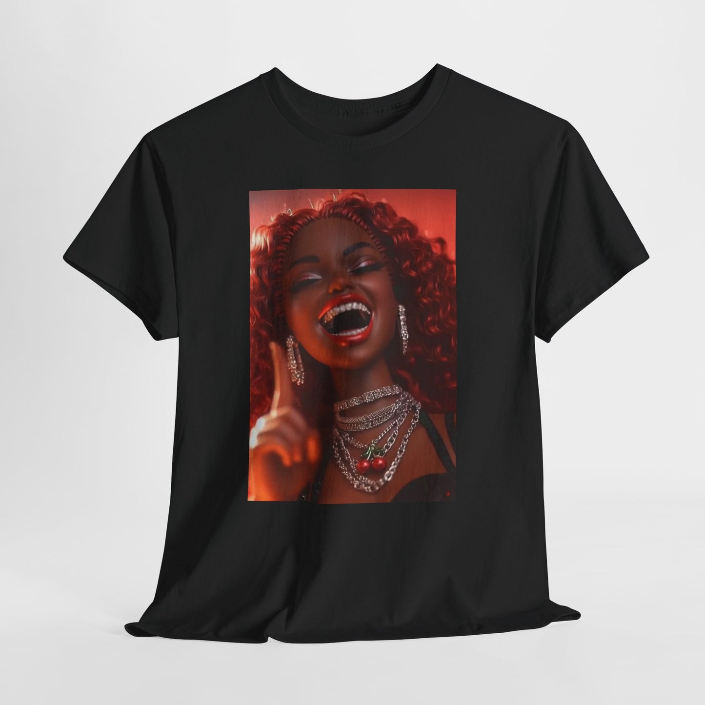 Bling Bling B Doll Graphic Tee — Sparkling Retro Doll Shirt