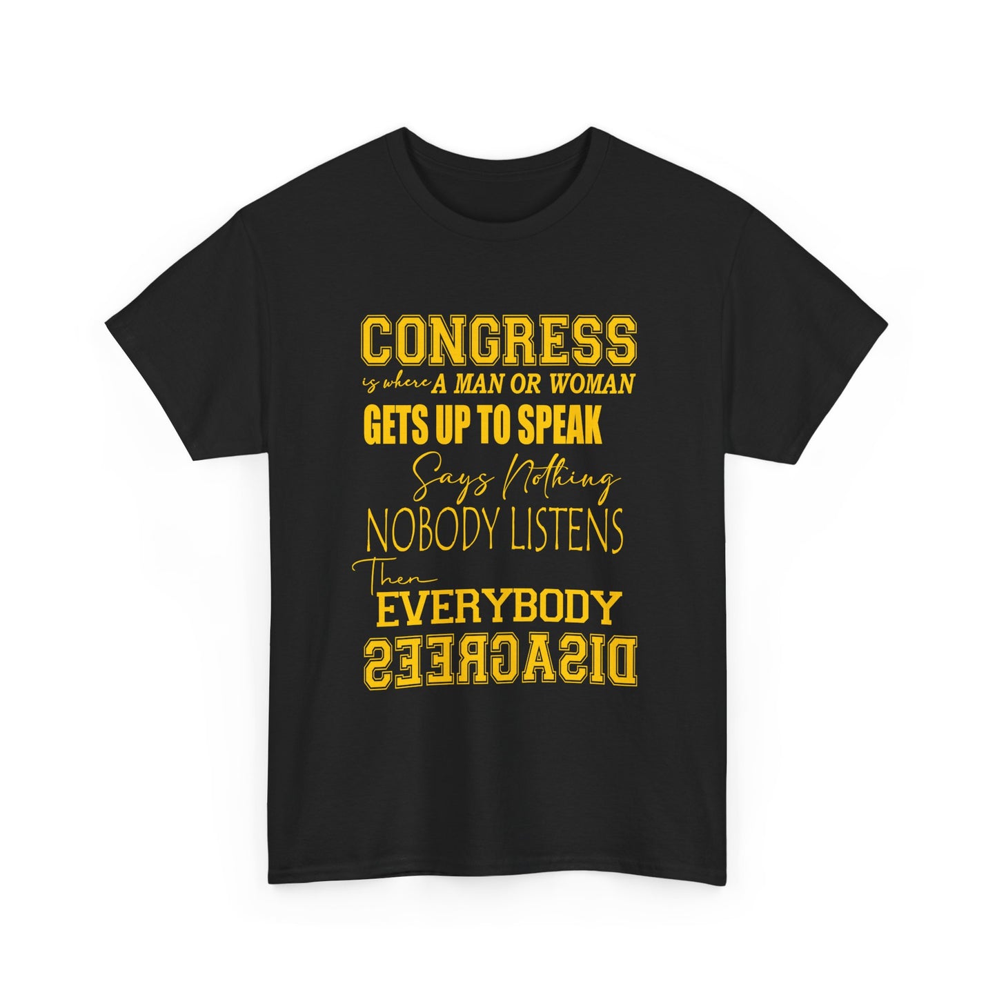 Wake Up Congress T-Shirt | Political Typography Statement Tee