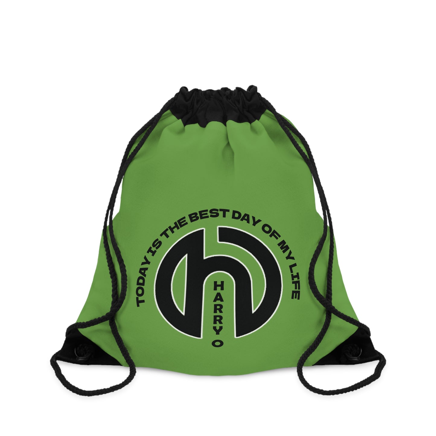 HarryO Today Is The Best Day of My Life Drawstring Gymsack GREEN