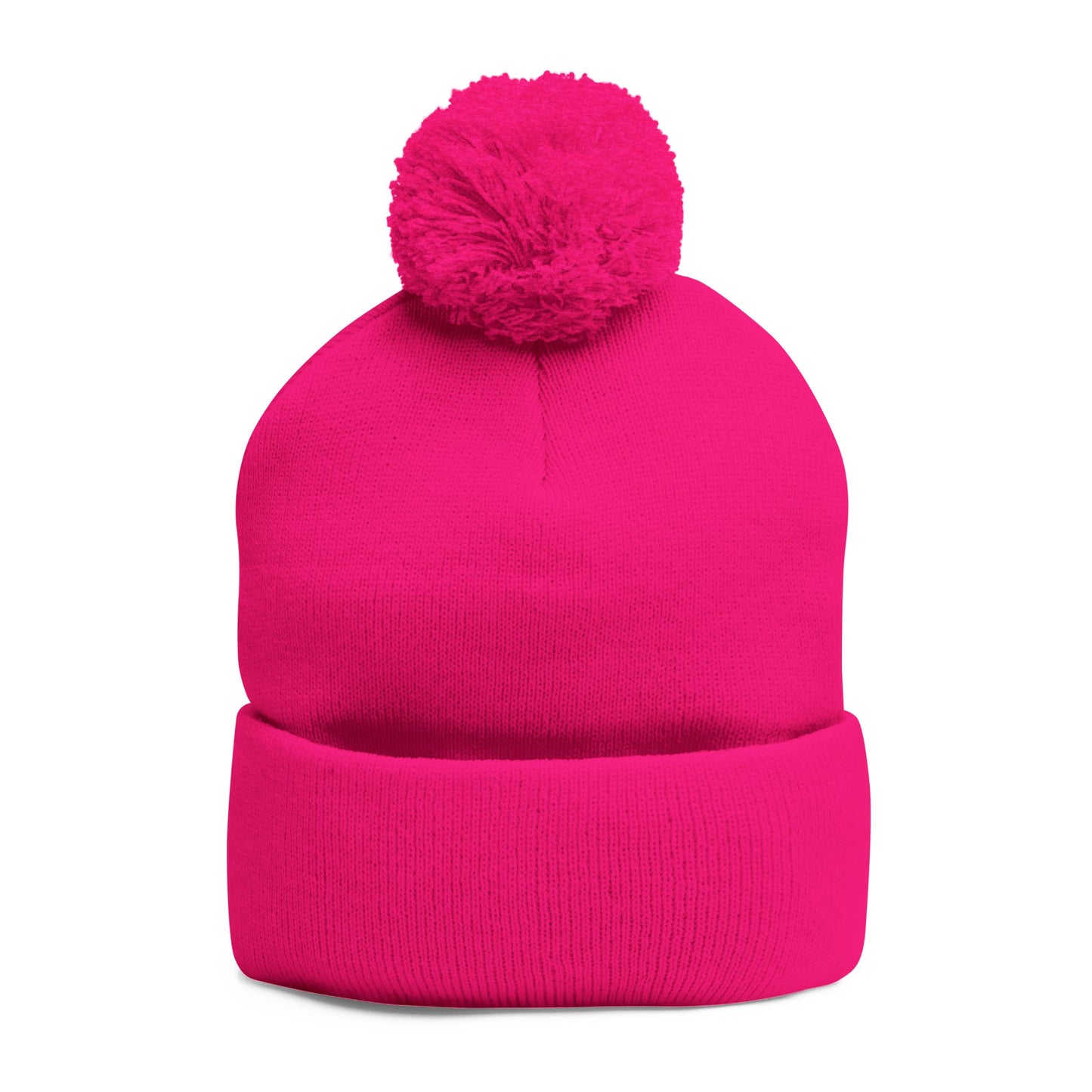Today Is The Best Day Of My Life POM-POM KNIT Embroidered Beanie (WHITE EMBROIDERY)