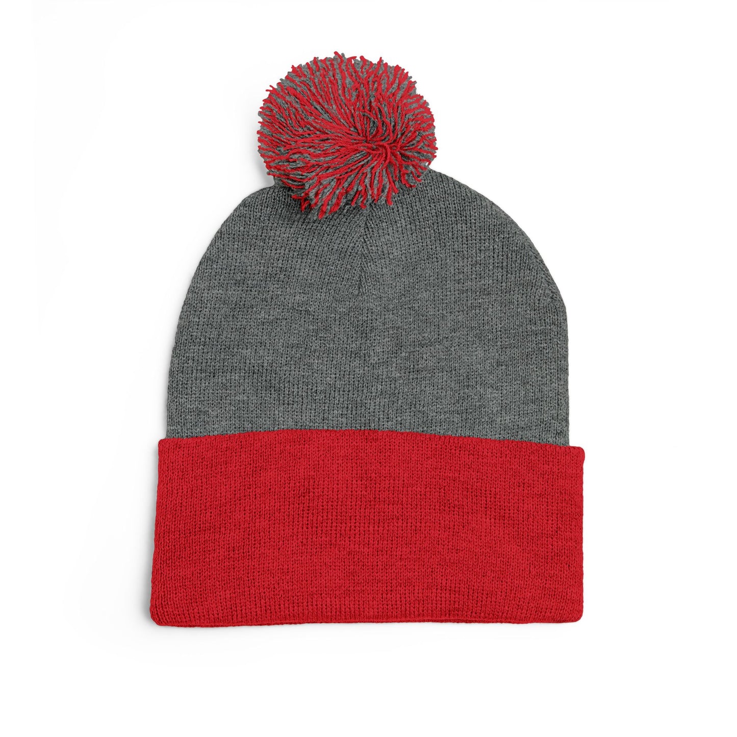 Today Is The Best Day Of My Life POM-POM KNIT Embroidered Beanie (WHITE EMBROIDERY)