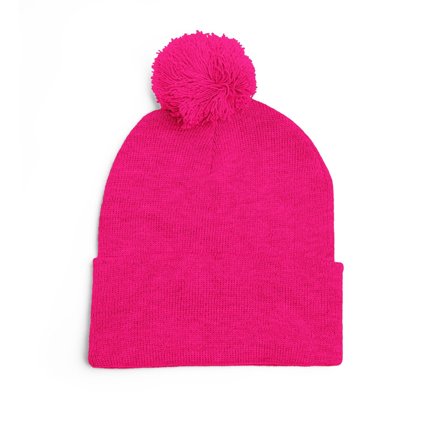 Today Is The Best Day Of My Life POM-POM KNIT Embroidered Beanie (WHITE EMBROIDERY)