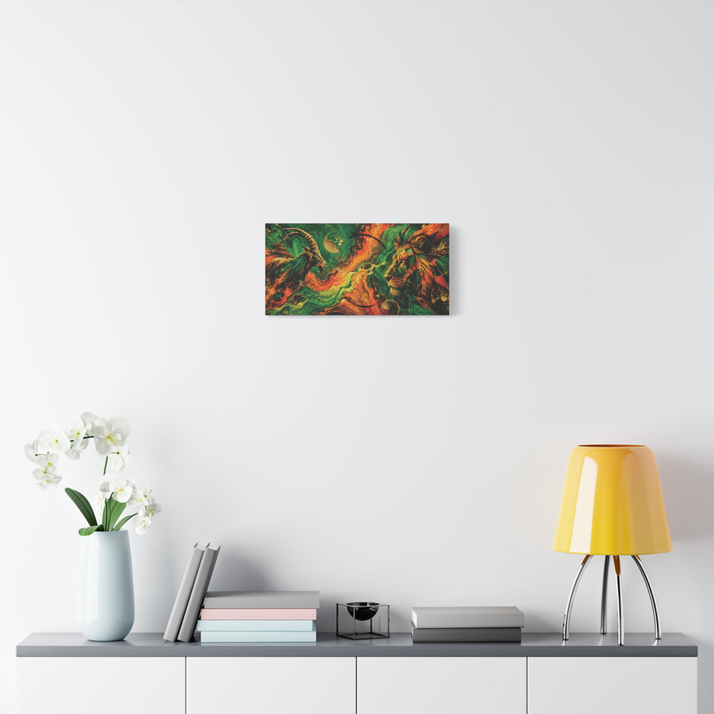 Sovereign Savannah: MOLTEN RIVER Abstract Matte Canvas Wall Art