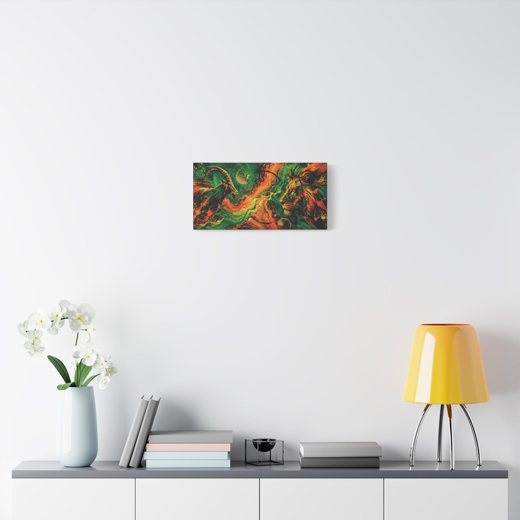 Sovereign Savannah: MOLTEN RIVER Abstract Matte Canvas Wall Art