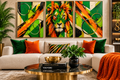 Electric Savannah: Radiant Beast Collection 3-piece TRIPTYCH WALL ART