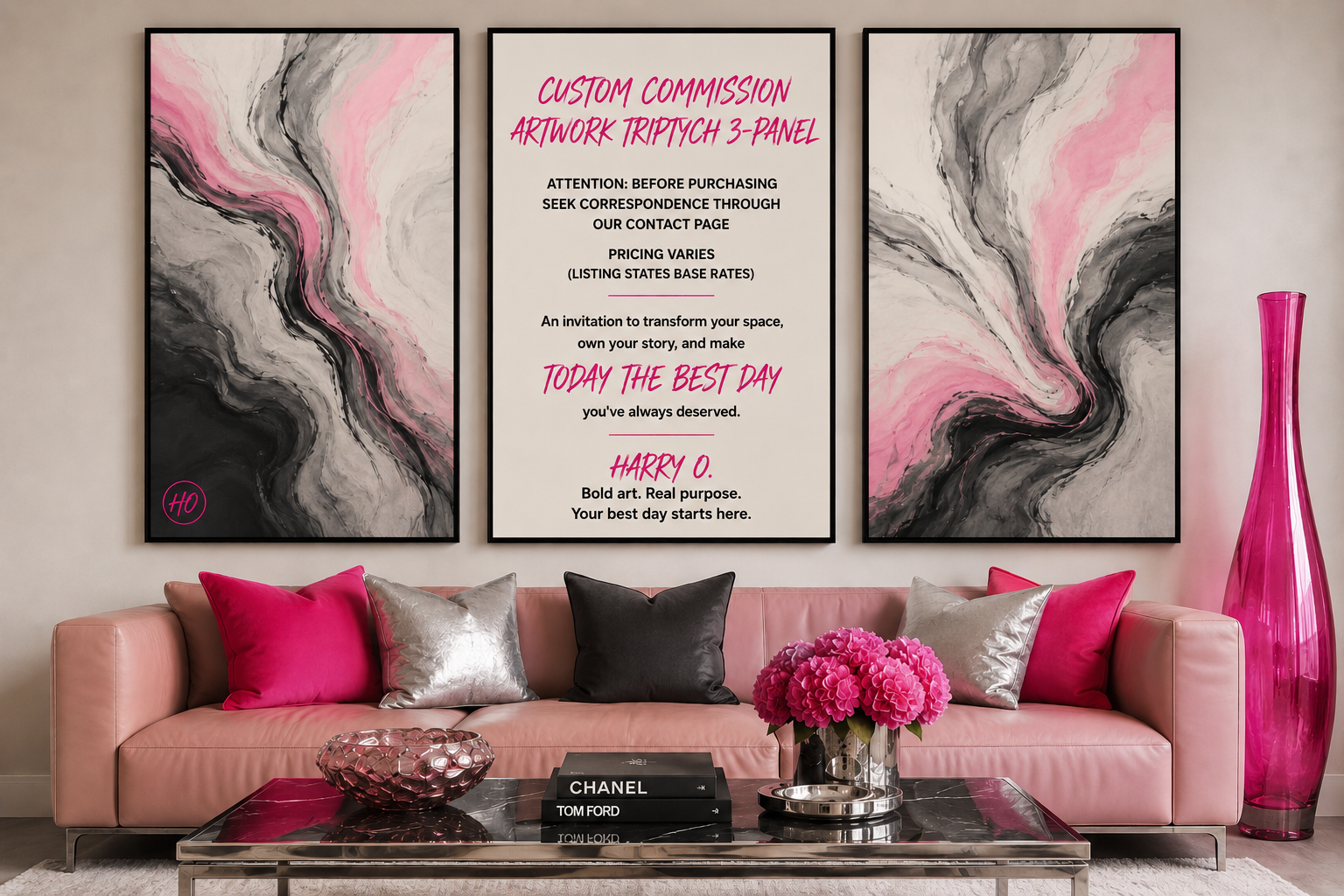 COMMISSION TRIPTYCH 3-PANEL