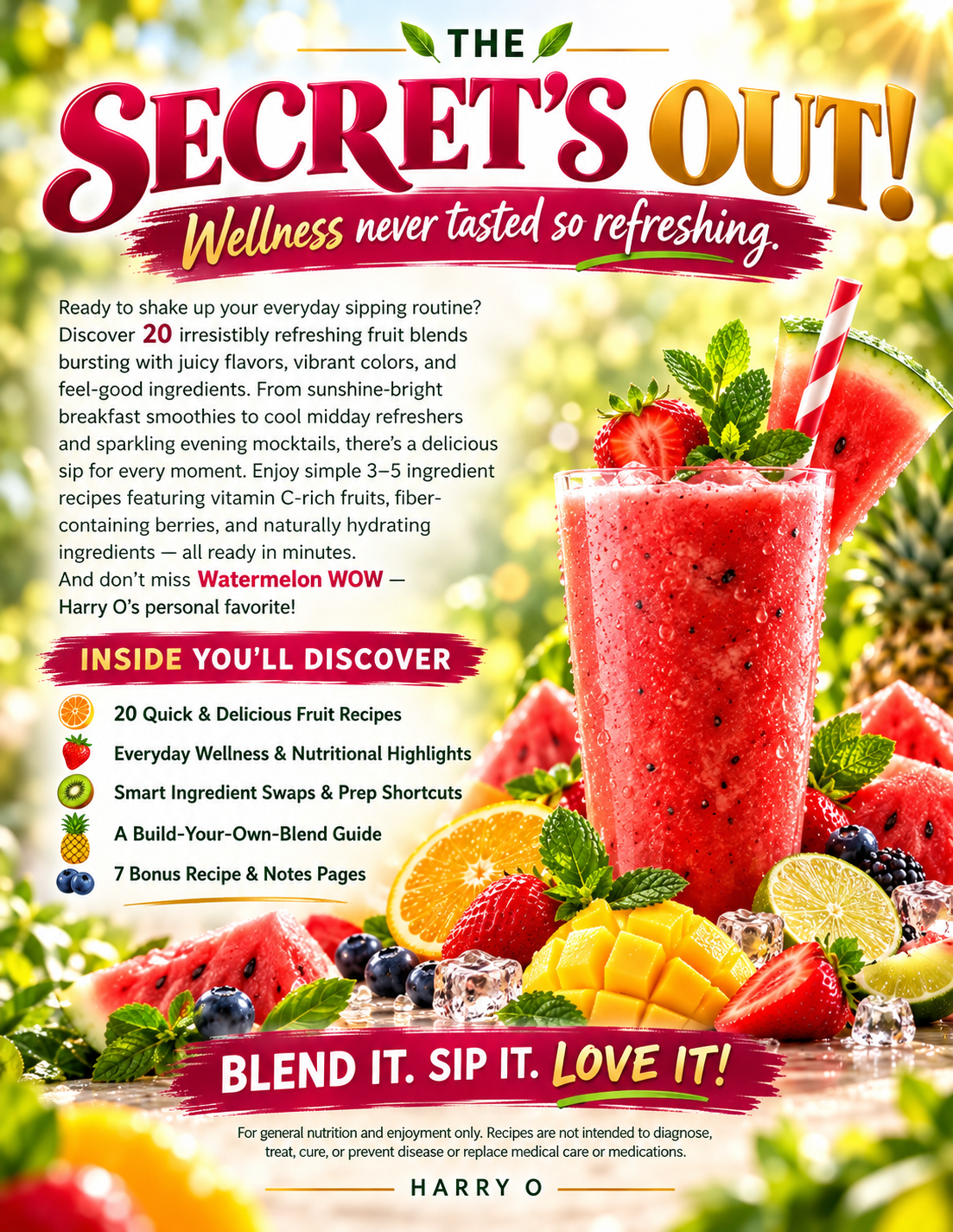 JUICY LITTLE SECRETS 20 Feel-Good Fruit Blends Worth Spilling