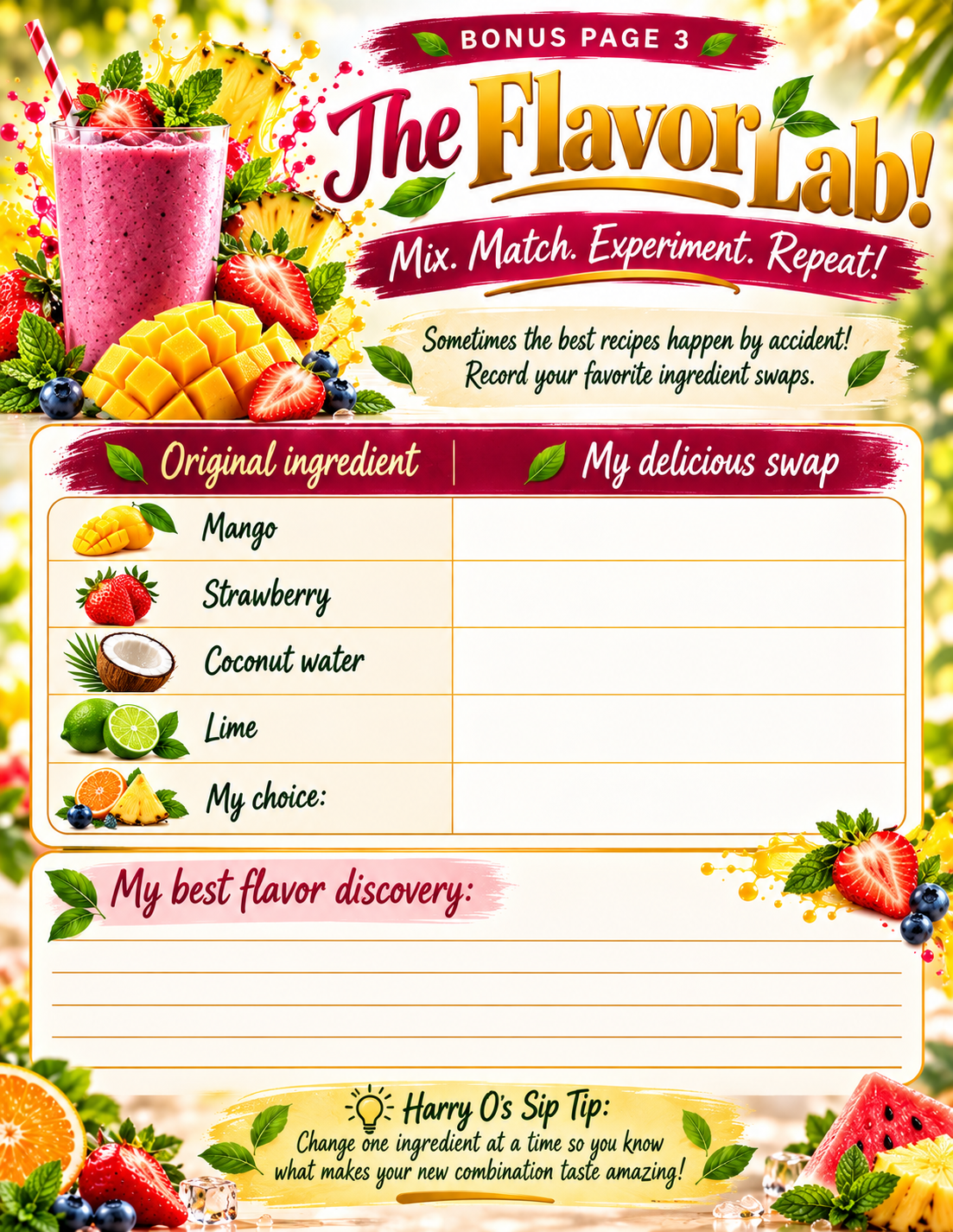 JUICY LITTLE SECRETS 20 Feel-Good Fruit Blends Worth Spilling