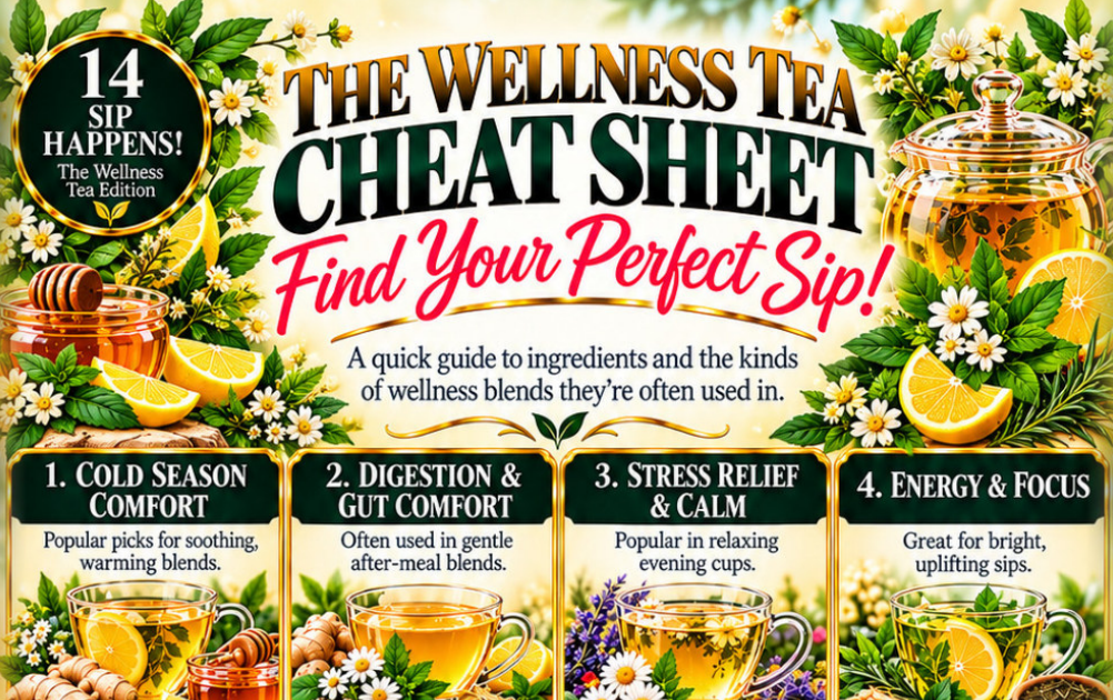SIP HAPPENS! — The Wellness Tea Edition
