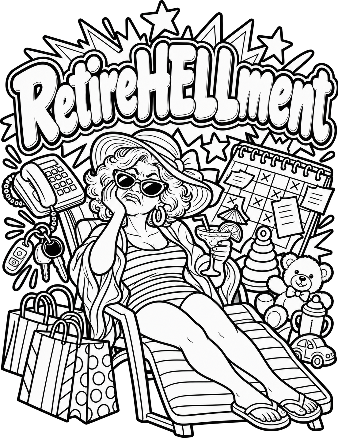Sixty-Plus, Fully Grown, and Fresh Out of F★cks Printable Coloring Book